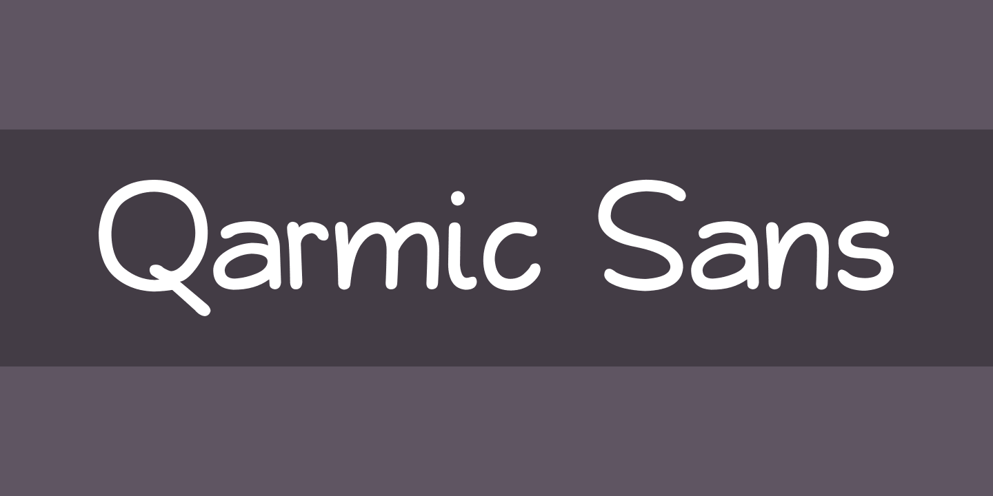 Ejemplo de fuente Qarmic Sans Regular